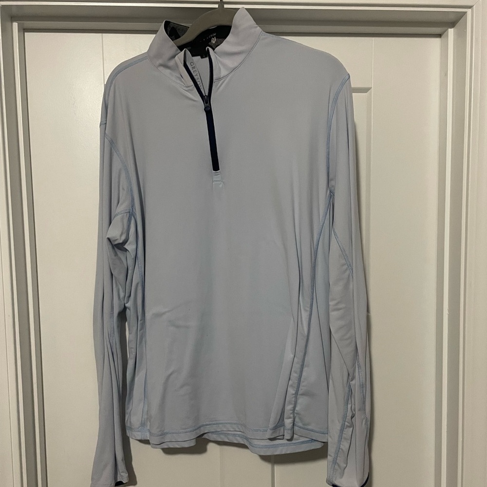Greyson Light Gray Quarter-Zip Top